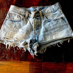 Levi’s 501 high rise jean shorts, originally purchased from Aritzia